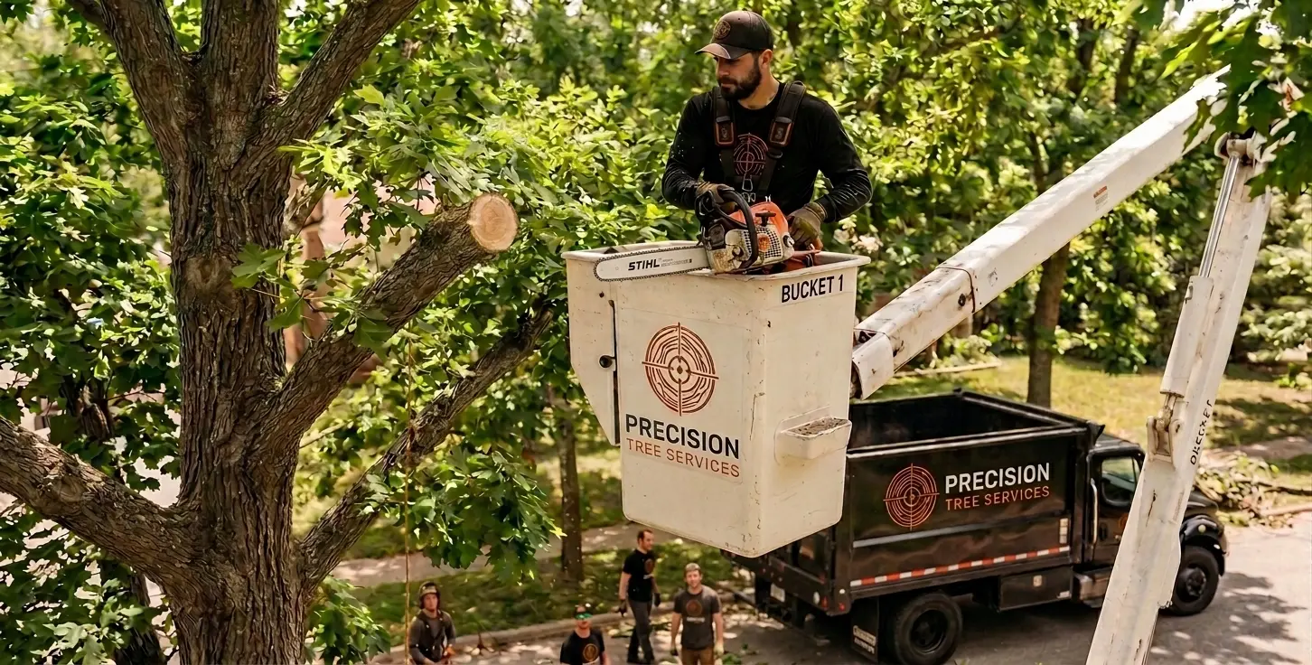 Bucket truck tree service