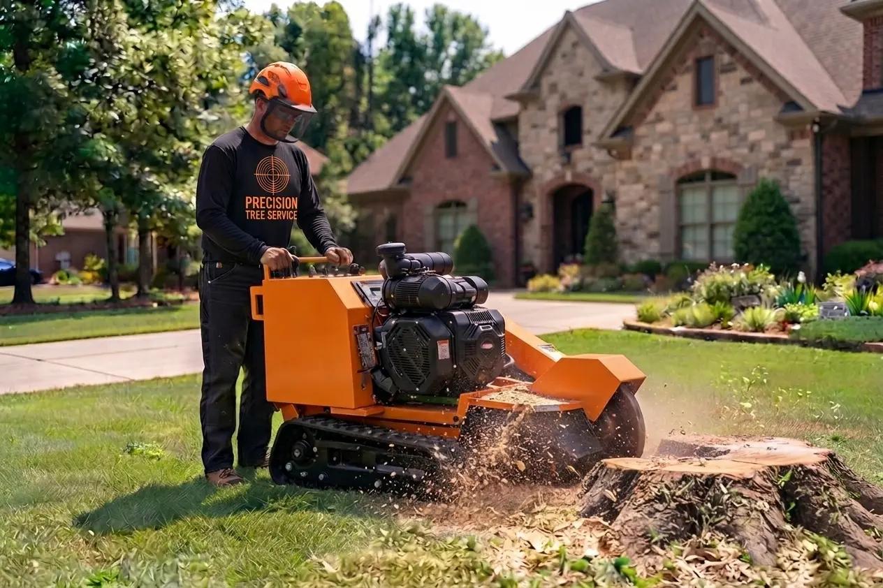 Stump grinding result